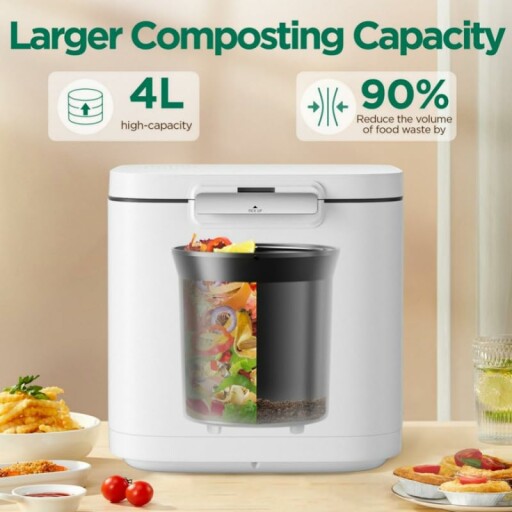 4L Electric Composter in use, converting food waste into compost.