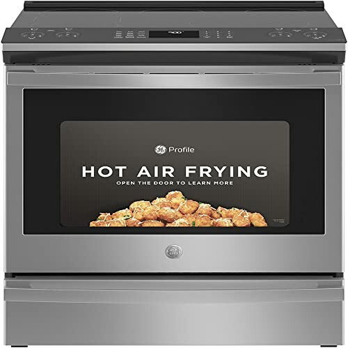 GE Profile oven with hot air frying feature.